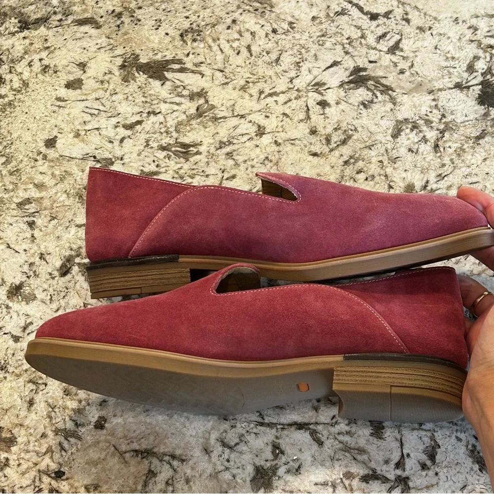 Hush Puppies‎ Bailey Slip-On size 11 women’s pink suede loafers
